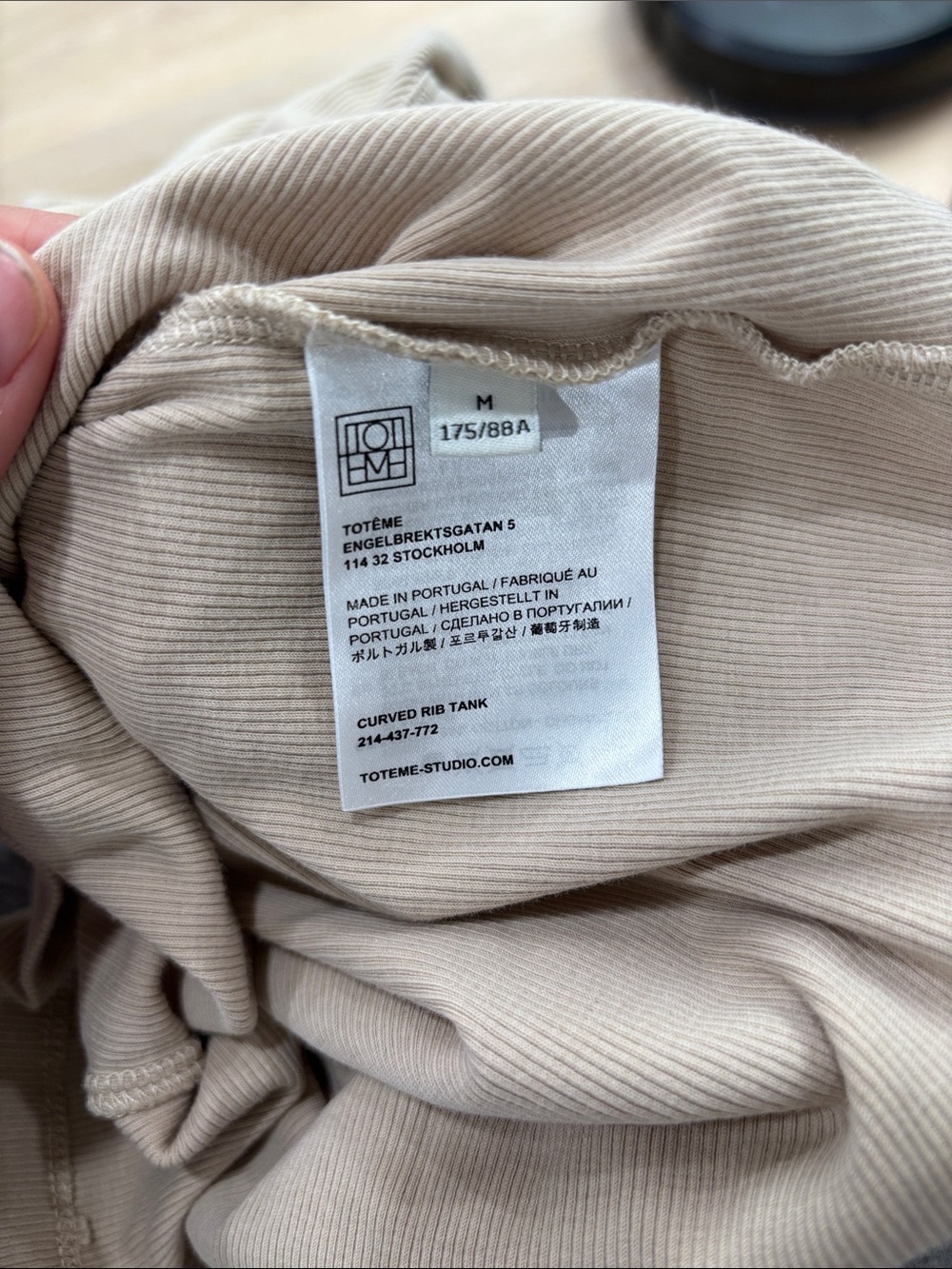 Toteme Ribbed Tank Top - Picture 3 of 3
